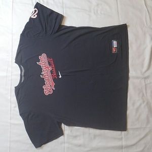 Nike Team Washington Nationals Baseball Charcoal Grey SS Cotton Graphic Tee 3XL
